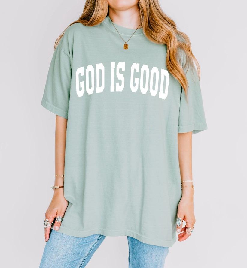 christian god is good comfort colors garment dyed t shirt