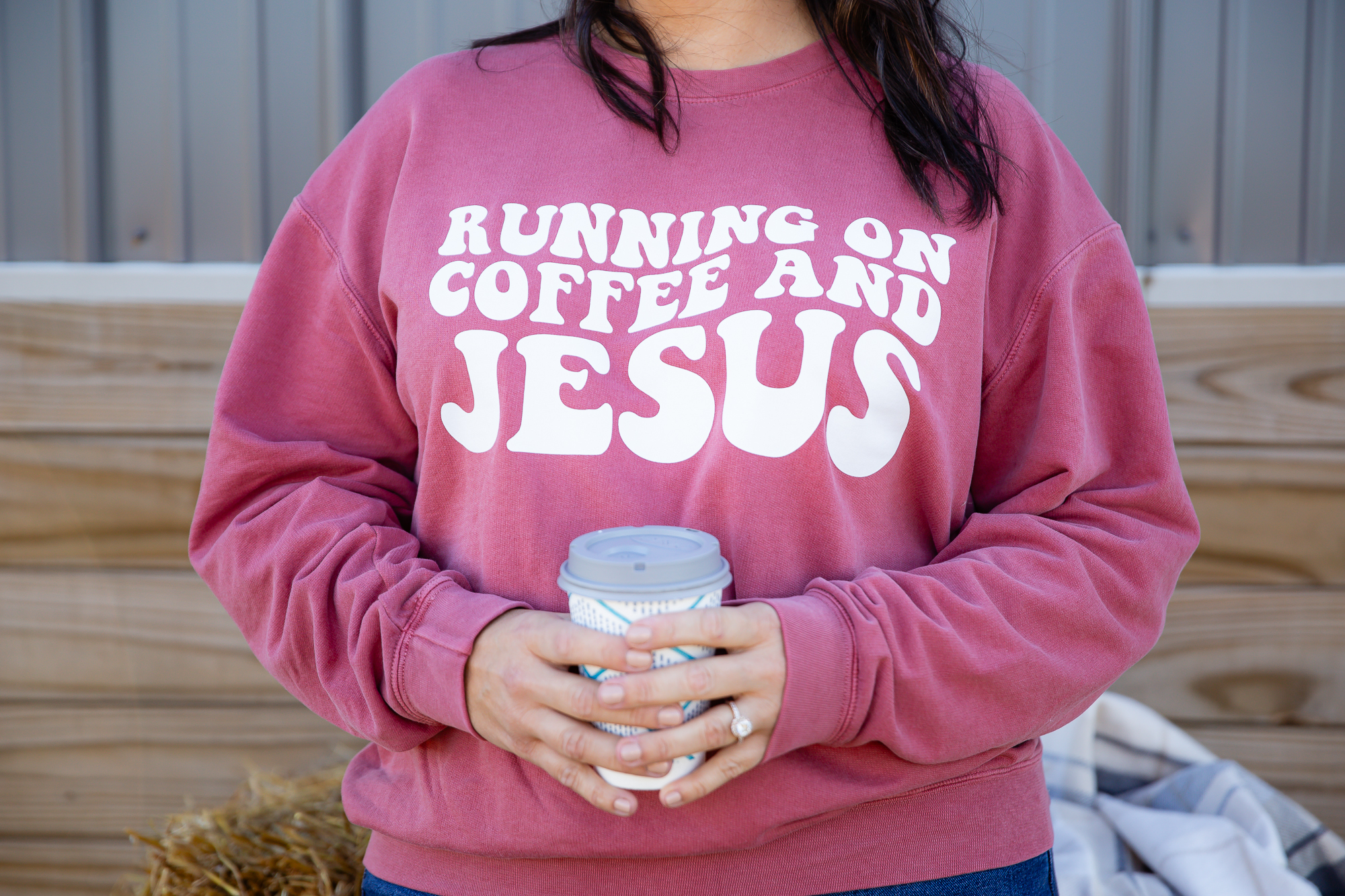 Running On Coffee & Jesus Sweatshirt - Image 2
