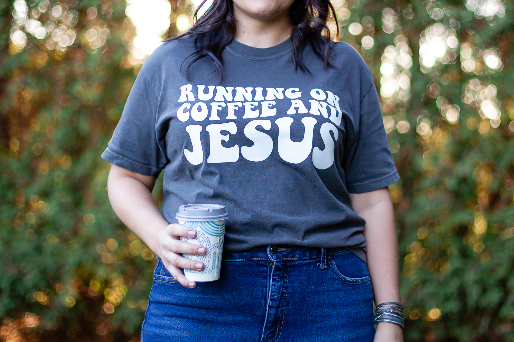Running On Coffee And Jesus Tee