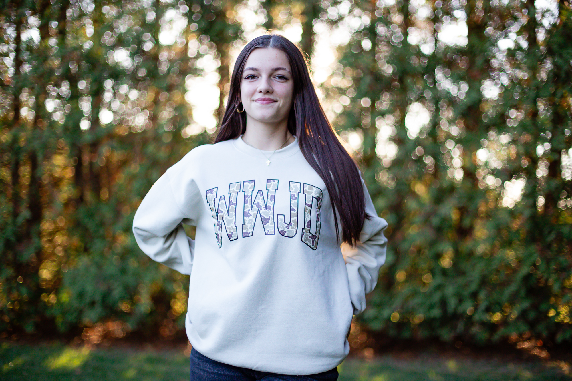 Wwjd Camo Sweatshirt - Image 2