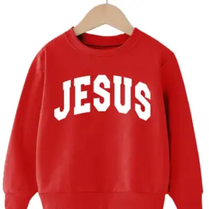 Jesus Christmas Colors Kids Sweatshirt